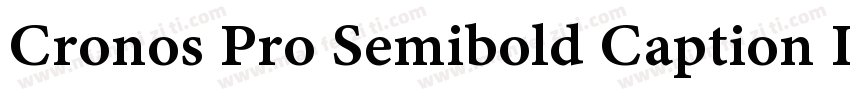 Cronos Pro Semibold Caption Italic字体转换
